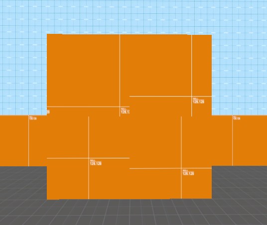 Mur composé de 4 blocs différents